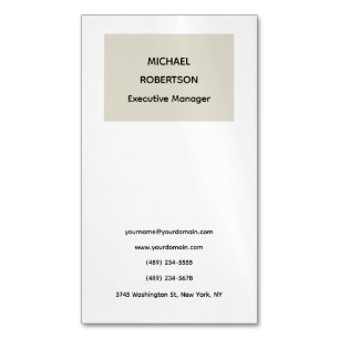 Modern minimalistisk enkel enkel Elegant Magnetiska Visitkort