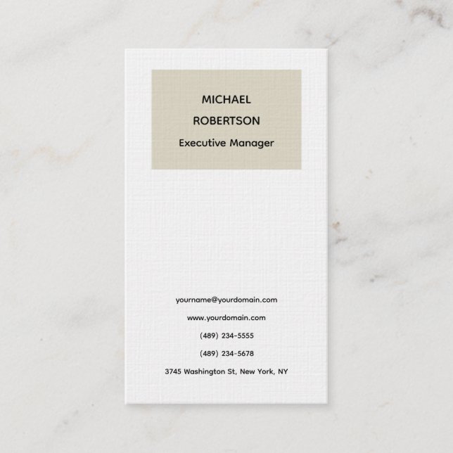 Modern minimalistisk enkel enkel Elegant Visitkort (Framsida)