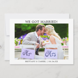 Modern, minimalistisk, enkel Har, gift! Kort