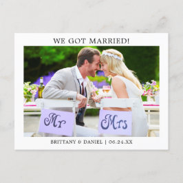 Modern, minimalistisk, enkel Har, gift! Vykort