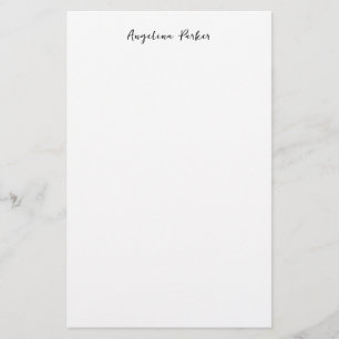 Modern minimalistisk enkel klumpkalligrafi brevpapper