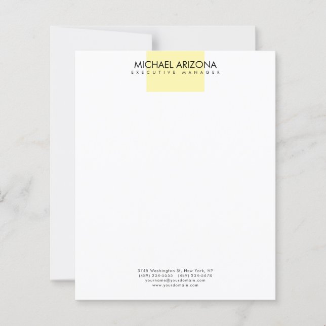 Modern Minimalistisk Enkel Omtakt Papper Ark (Framsida)