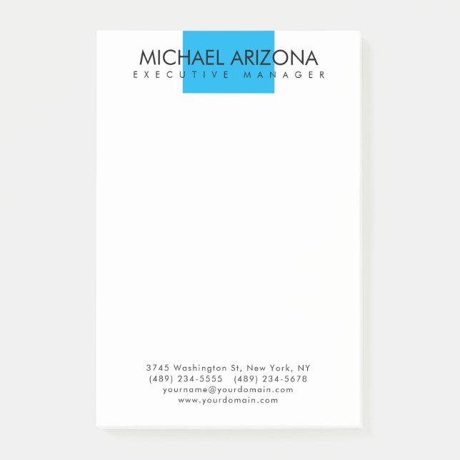 Modern Minimalistisk Enkel Omtanke Post-it Block (Framsida)