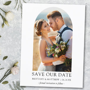 Modern, minimalistisk, enkel Photo Arch-Spara vårt Vykort