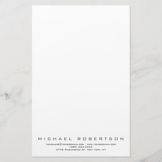 Modern Minimalistisk Enkel Professionell Brevpapper (Framsida)
