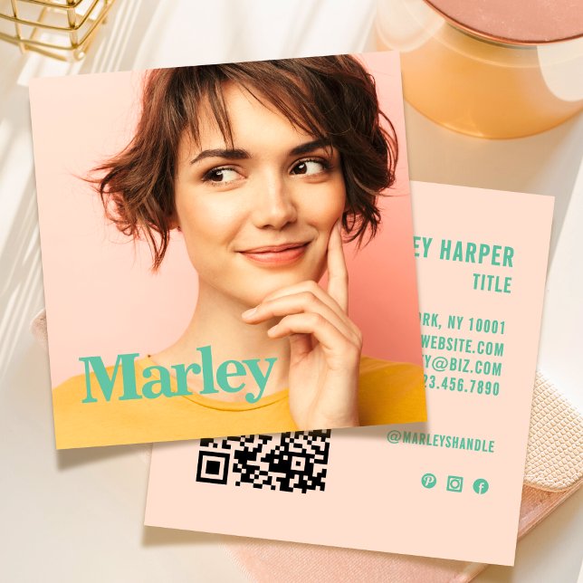 Modern, minimalistisk, enkel Professionell, foto C Fyrkantigt Visitkort (Skapare uppladdad)