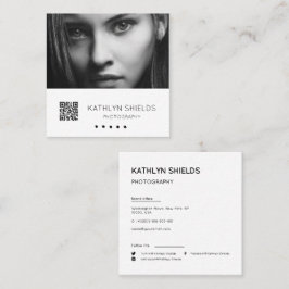 Modern Minimalistisk Enkel Professionell Foto Fyrk Fyrkantigt Visitkort