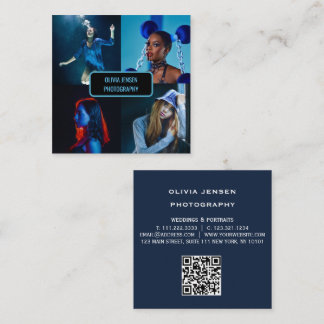 Modern, minimalistisk, enkel Professionell, fotoqr Fyrkantigt Visitkort