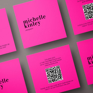 Modern minimalistisk, enkel QR-kod för personlig r Fyrkantigt Visitkort