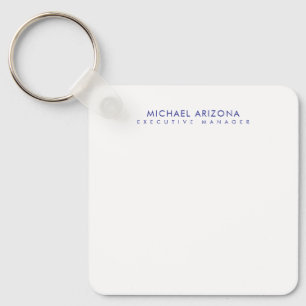 Modern Minimalistisk Enkel Ren Egen Namn Nyckelring