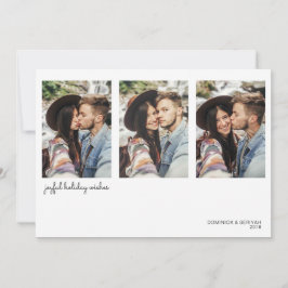 Modern Minimalistisk Enkel Semestern Foto Julkort