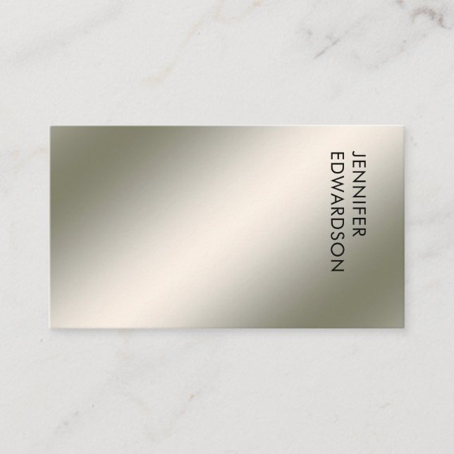 Modern minimalistisk enkel silver-professionell visitkort (Framsida)