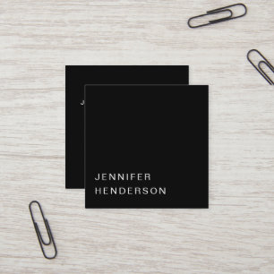 Modern minimalistisk enkel svart professionell fyrkantigt visitkort