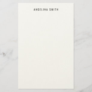 Modern Minimalistisk Enkel Svart Vit Brevpapper