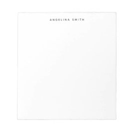 Modern minimalistisk, enkel svart vit, platt anteckningsblock