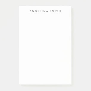 Modern minimalistisk, enkel svart vit, platt post-it block