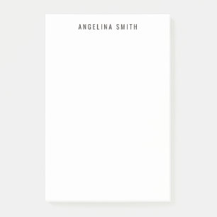 Modern Minimalistisk Enkel Svart Vit Post-it Block