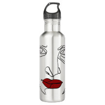 Modern minimalistisk enkelriktad teckning ansikte