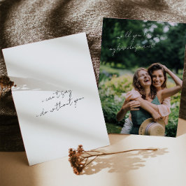 Modern, minimalistisk, enkelt Bridesmaid-Frieri ko Inbjudningar