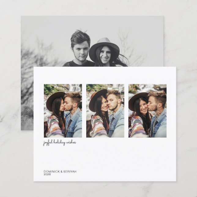 Modern, minimalistisk, enkelt foto för budgeterad  (Fram/baksida)