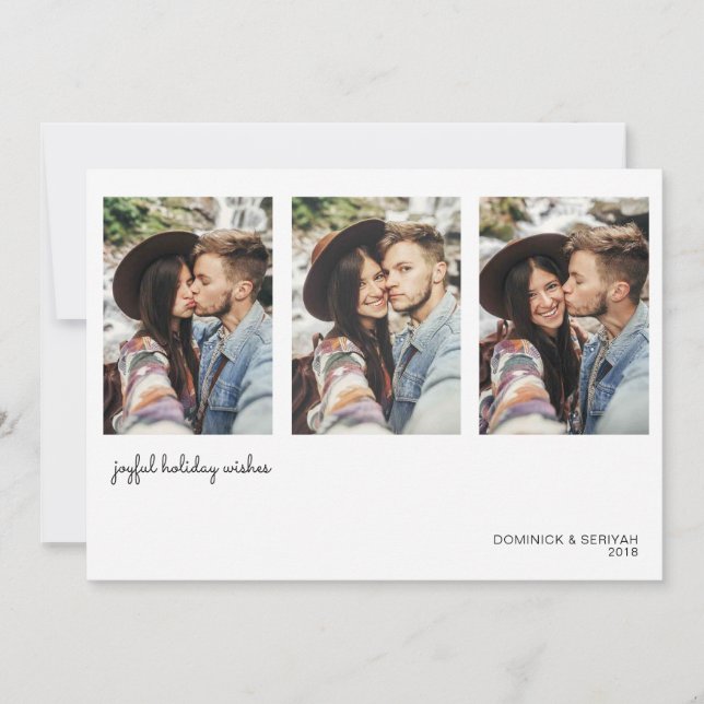 Modern, minimalistisk, enkelt foto för Helgdag Julkort (Framsida)