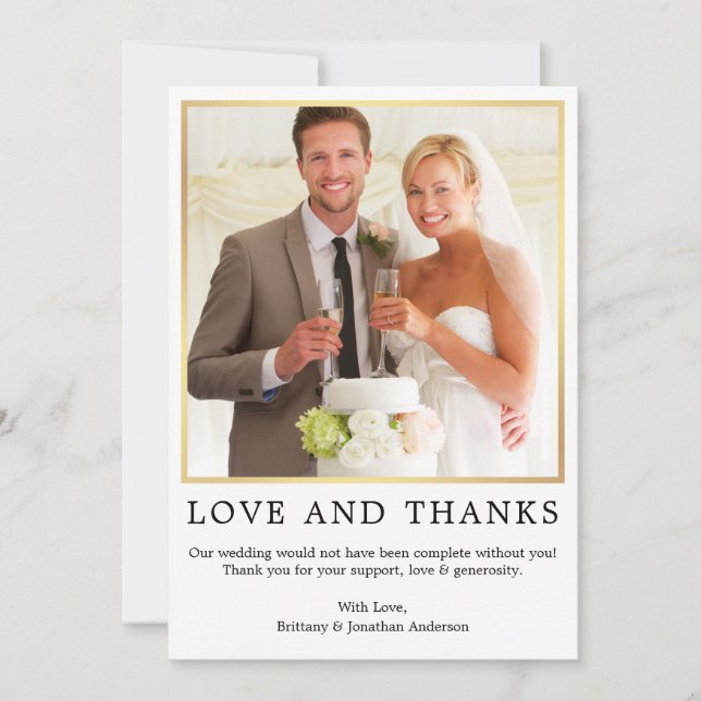 Modern, minimalistisk, enkelt Kärlek tack för Phot (Framsida)