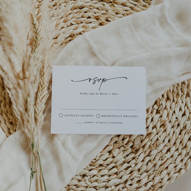 Modern, minimalistisk, enkelt OSA-infogningskort Inbjudningar (Skapare uppladdad)