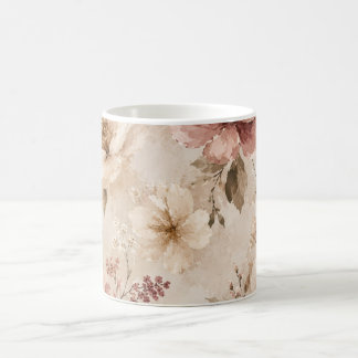 Modern minimalistisk estetisk naturkonst kaffemugg