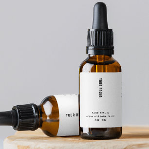 Modern minimalistisk etikett med 30 ml kosmetisk F Adressetikett