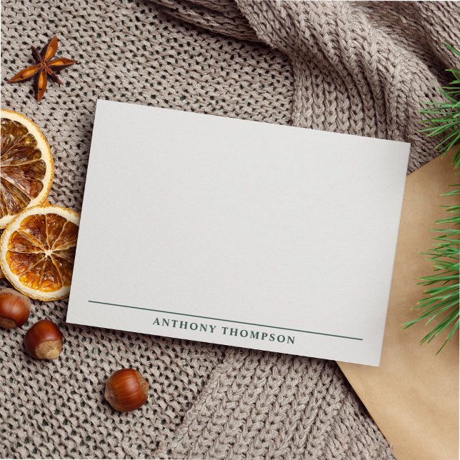 Modern minimalistisk Eucalyptus Line Stationery Anteckningskort (Skapare uppladdad)