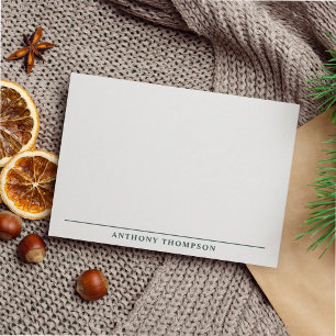 Modern minimalistisk Eucalyptus Line Stationery Anteckningskort