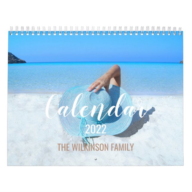 Modern Minimalistisk familjefoto 2022 Kalender (Omslag)