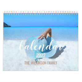 Modern Minimalistisk familjefoto 2022 Kalender