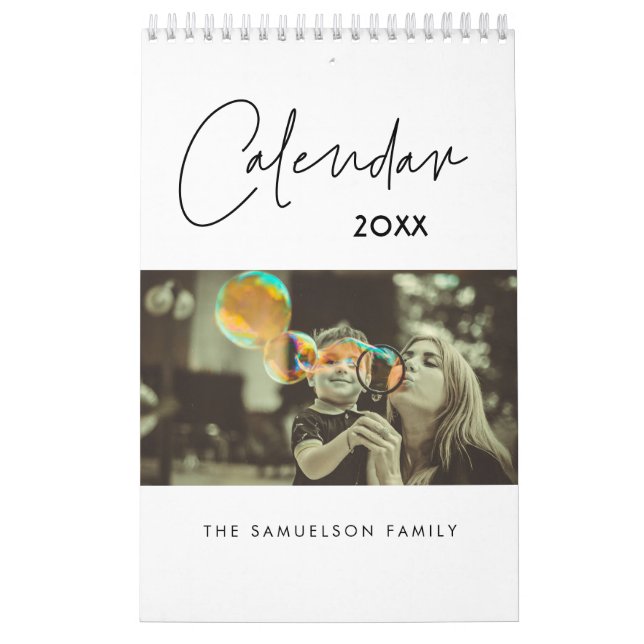 Modern minimalistisk familjekalender 2026 kalender (Omslag)