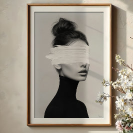 Modern minimalistisk färgbyte för Porträtt Abstrak Poster