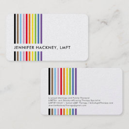 MODERN MINIMALISTISK färgglad enkel regnbåge stolt Visitkort