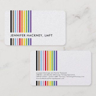 MODERN MINIMALISTISK färgglad enkel regnbåge stolt Visitkort
