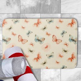 Modern minimalistisk färgglada fjärilar badrumsmatta
