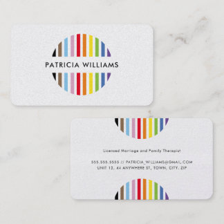 MODERN MINIMALISTISK färgrik logotyp regnbågsstolt Visitkort