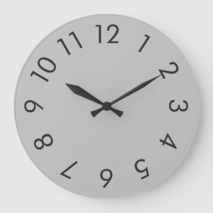 Modern minimalistisk fast Grått-lås Stor Klocka