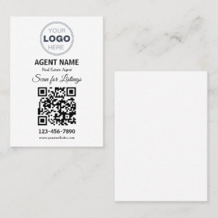 Modern Minimalistisk Fastighetslistningsscan Visitkort