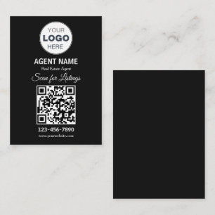 Modern Minimalistisk Fastighetslistningsscan Visitkort