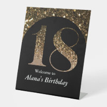 Modern minimalistisk faux guld glitter 18-årsdag