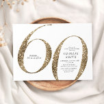 Modern minimalistisk faux guld glitter 60-årsdag inbjudningar<br><div class="desc">Den moderna minimalistiska 60:e födelsedagsfest inbjudan har snyggt faux glitter nummer 60 och dina party-detaljer i klassiskt serif-teckensnitt,  enkelt och elegant,  underbar vuxen delstensfödelsedag. guldet i bakgrunden kan ändras till valfri färg.</div>