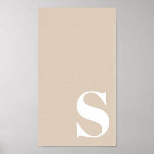 Modern minimalistisk fet monogram-telefonbakgrund poster