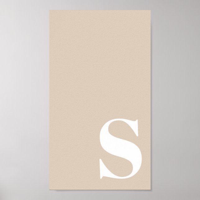 Modern minimalistisk fet monogram-telefonbakgrund poster (Framsidan)