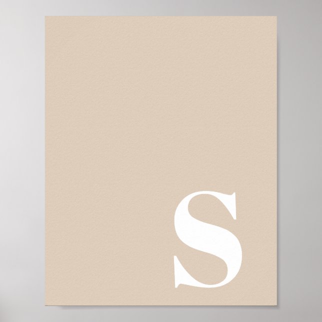 Modern minimalistisk fet monogram-telefonbakgrund poster (Framsidan)