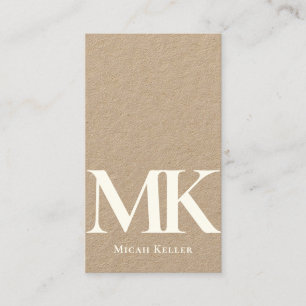 Modern minimalistisk, fet monogram unikt kraftverk visitkort