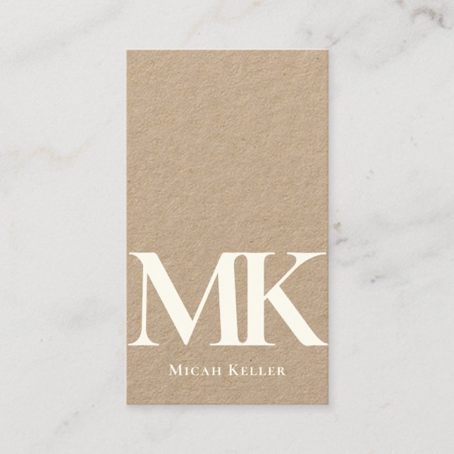 Modern minimalistisk, fet monogram unikt kraftverk visitkort (Framsida)