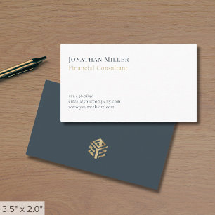 Modern minimalistisk finansiell service visitkort